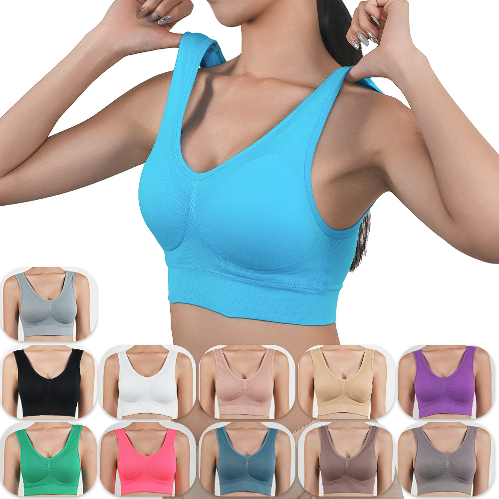 Mastectomy Bra Pocket - Womens Push Up Bras Running Gym