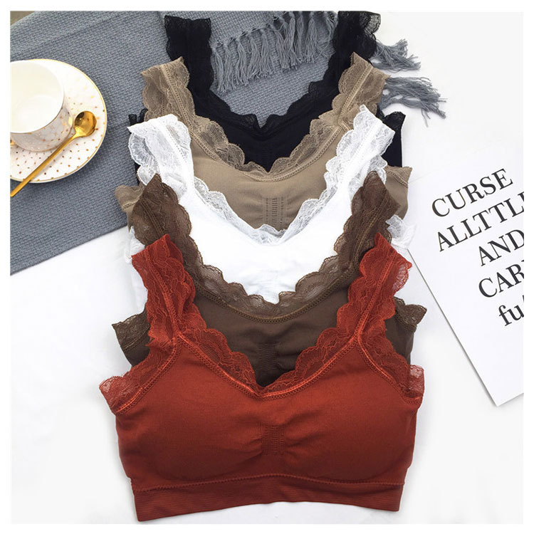 3D Sexy lace Lingerie Seamless - Lace Bralette Set ulasan dan harga