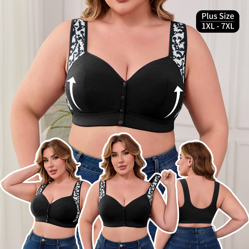 XL-7XL Plus Size Front Buckle  - Wirefree Bra Comfort ulasan dan harga